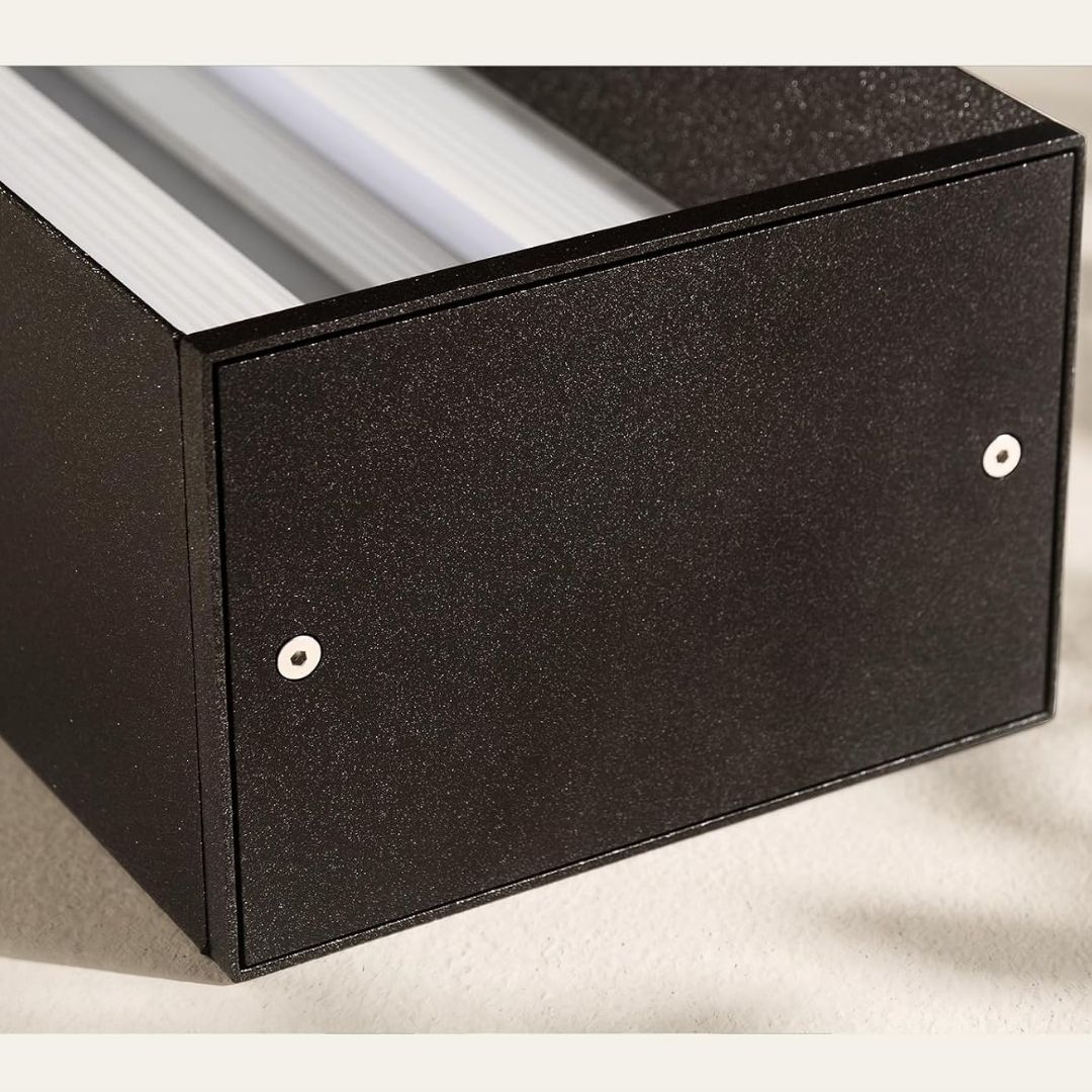 Jasper – Moderne antraciet staande buitenlamp met led-lichtzuil
